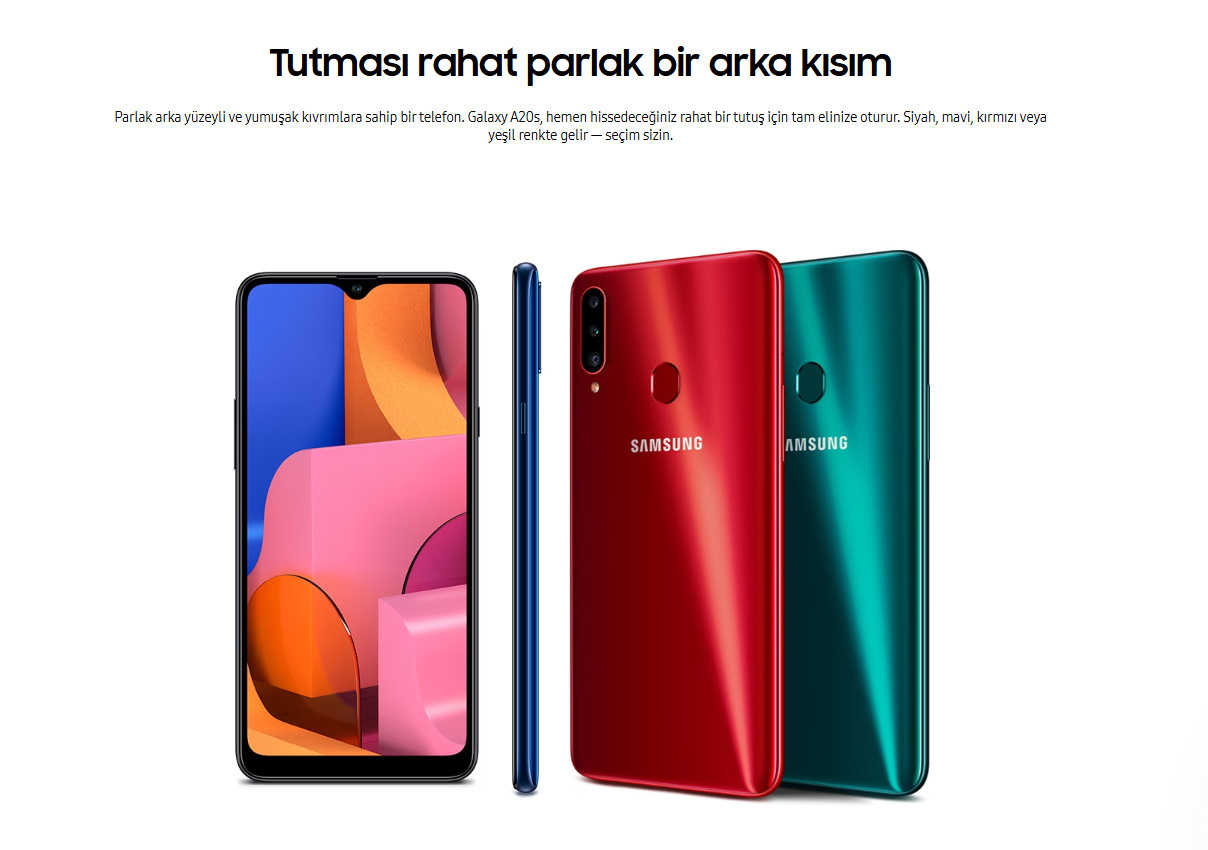 Yenilenmiş Samsung Galaxy A20s Tasarım